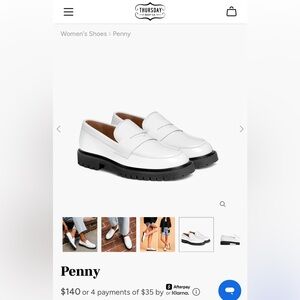 Thursday Penny Loafers 🤍🖤